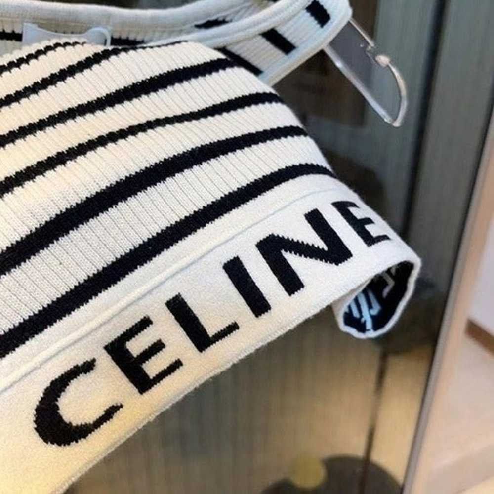 Celine Striped Sports Bra Top size M - image 3