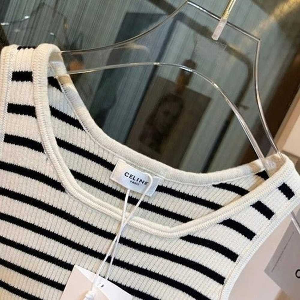 Celine Striped Sports Bra Top size M - image 5