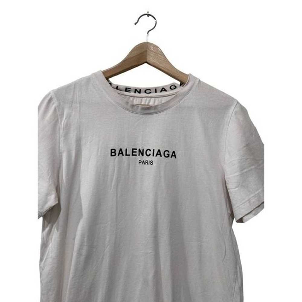 Balenciaga Paris Cotton Logo Print Crew Neck Shor… - image 3