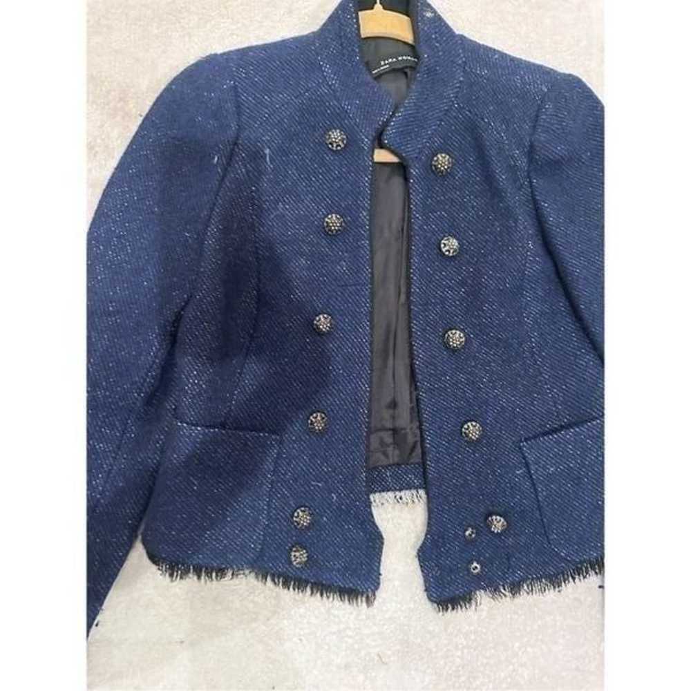 Zara woman blue jacket size M - image 2