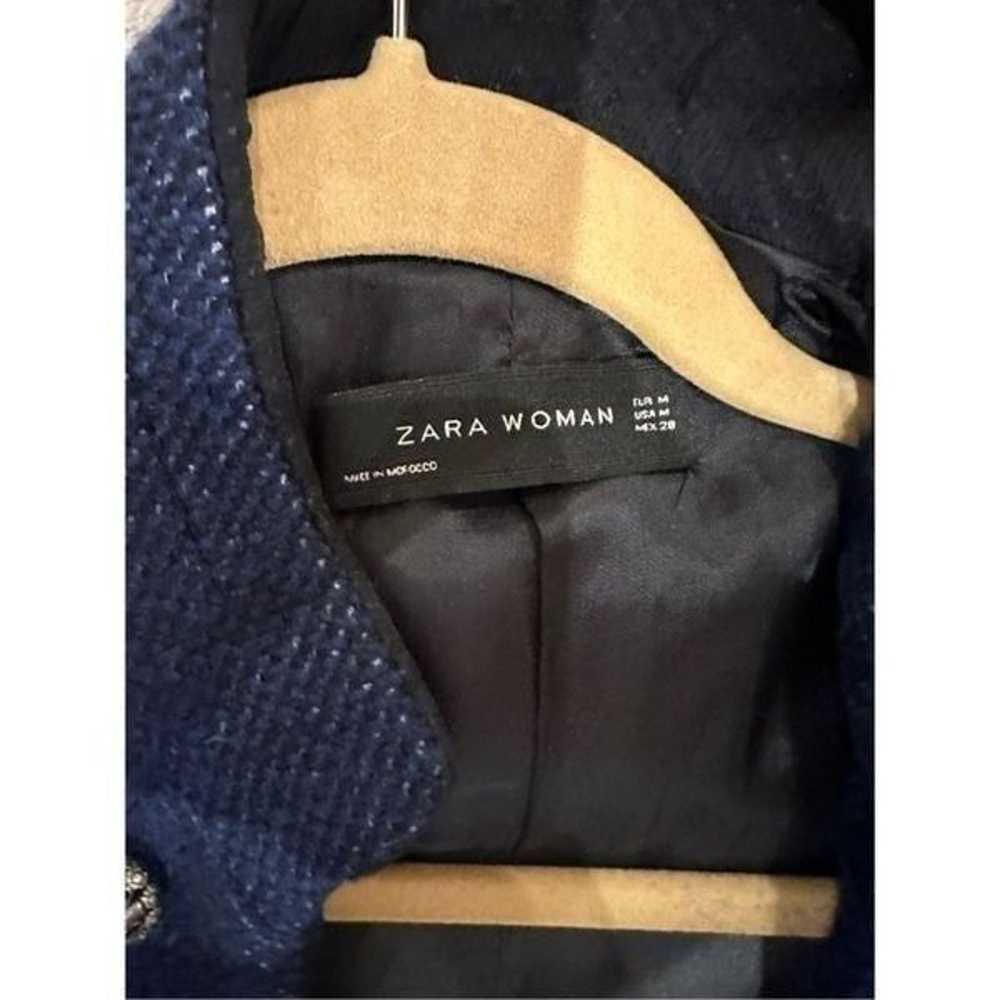 Zara woman blue jacket size M - image 3