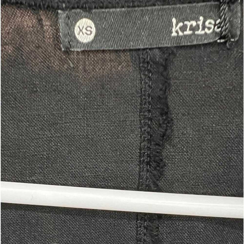 NWT Krisa Revolve 100% Linen Black Distressed Hem… - image 10