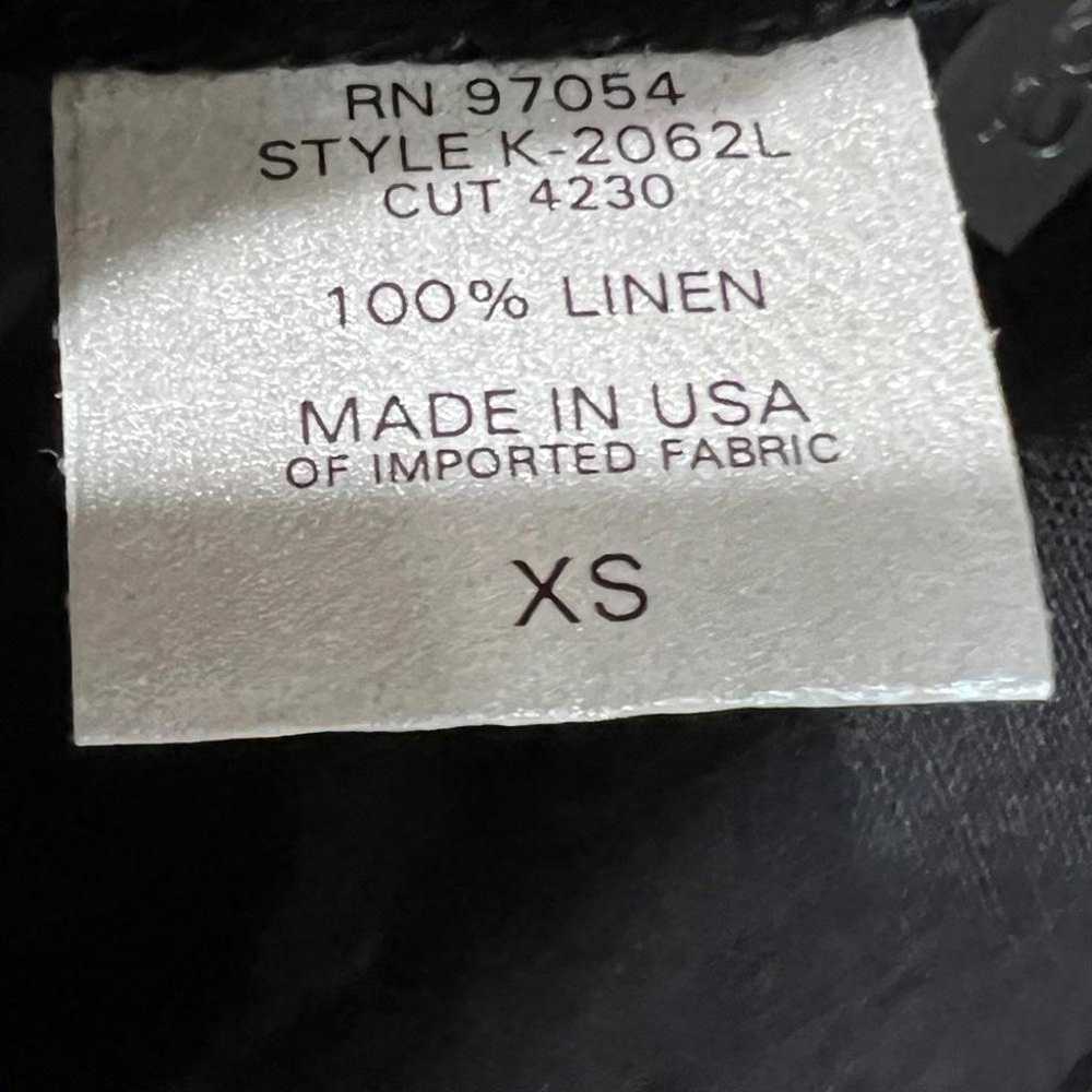 NWT Krisa Revolve 100% Linen Black Distressed Hem… - image 8