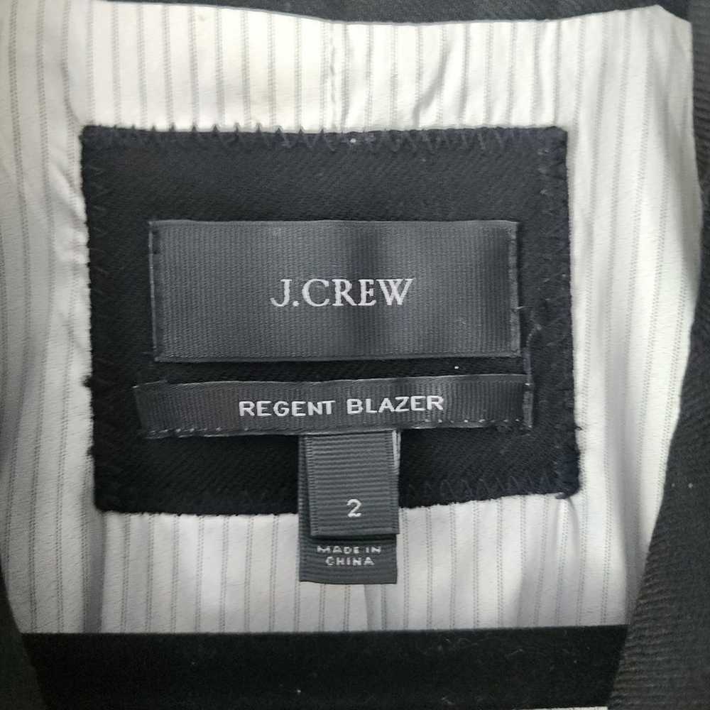 J. Crew Regent Wool Black Classic Blazer Size 2 - image 9