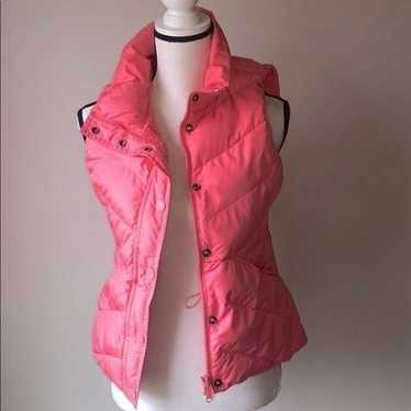 Jcrew salmon pink feather puffer vest size XS