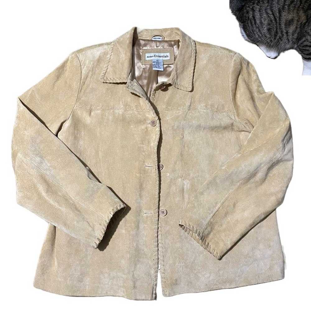 Genuine Leather suede tan western style jacket - image 1
