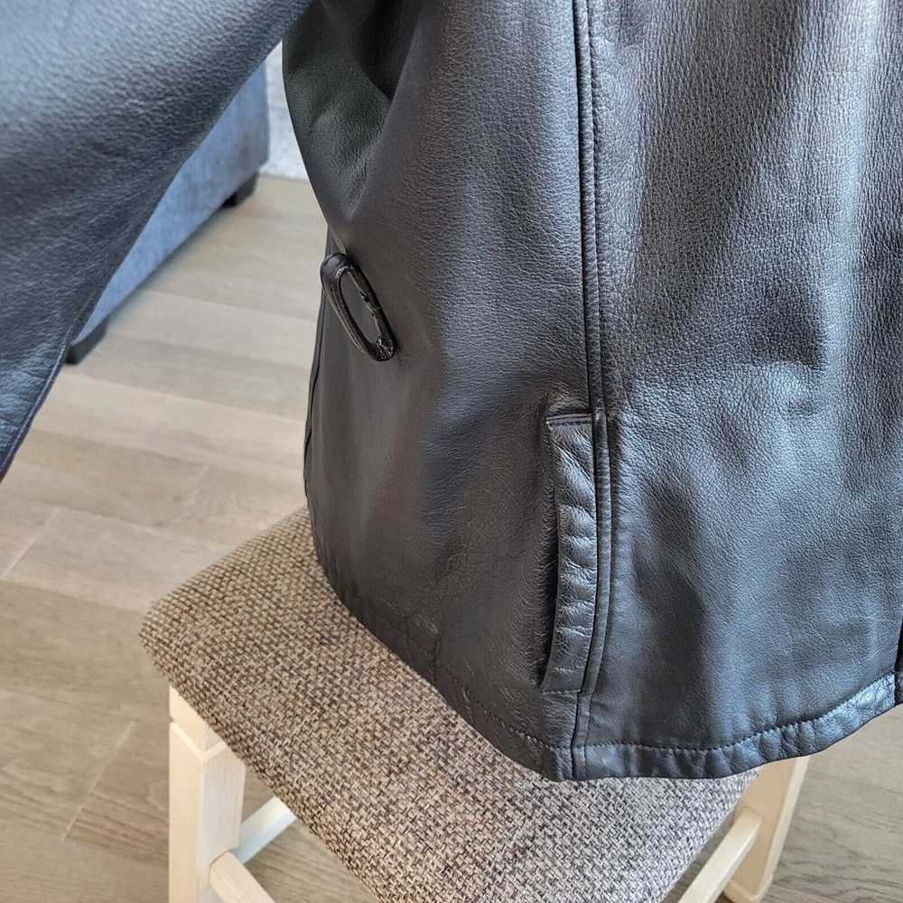Vintage Wilson’s Leather Black Moto Jacket XL - image 11