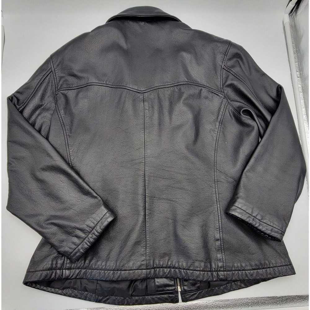 Vintage Wilson’s Leather Black Moto Jacket XL - image 8