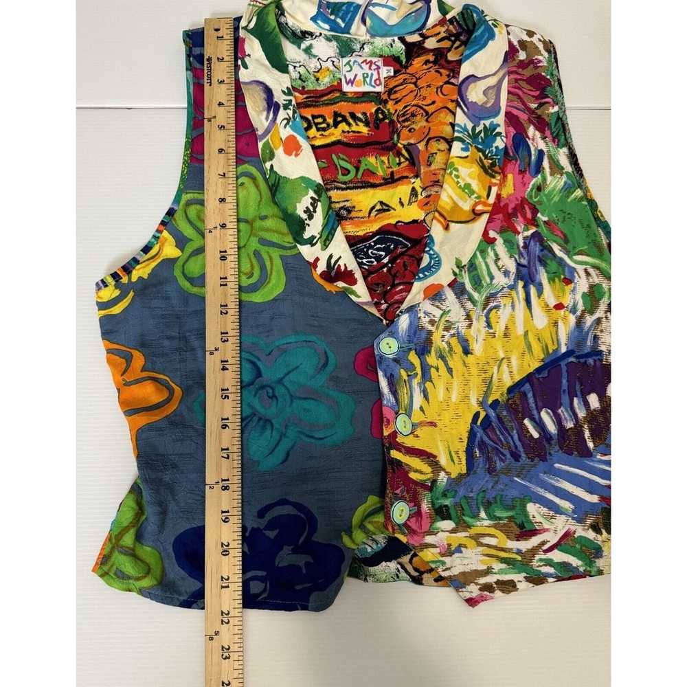 Jams World Vintage Vest Size M Colorful Surf Line… - image 11