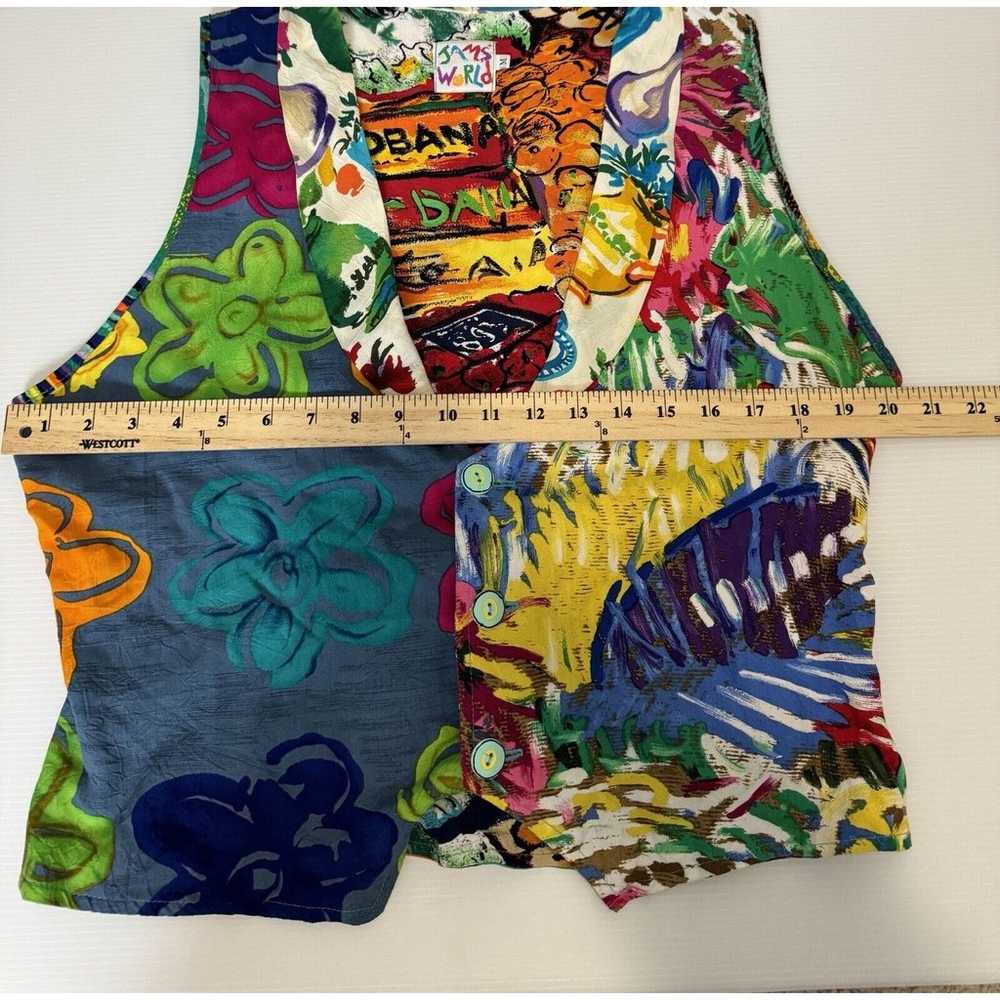 Jams World Vintage Vest Size M Colorful Surf Line… - image 12