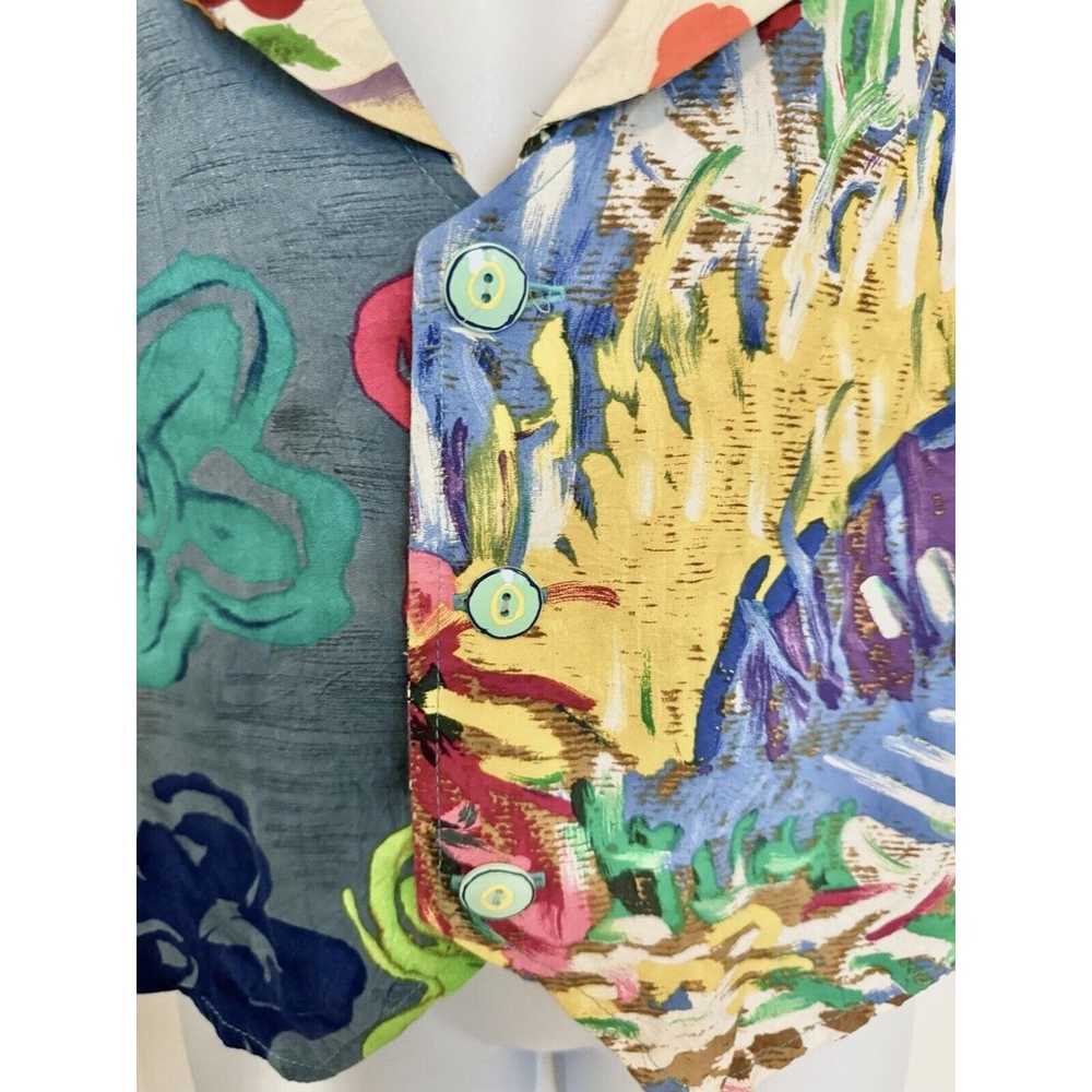 Jams World Vintage Vest Size M Colorful Surf Line… - image 2
