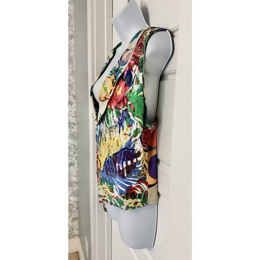 Jams World Vintage Vest Size M Colorful Surf Line… - image 4