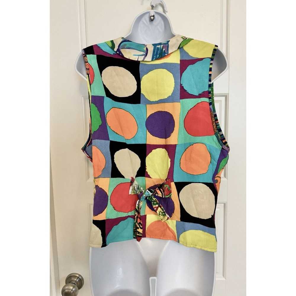 Jams World Vintage Vest Size M Colorful Surf Line… - image 5