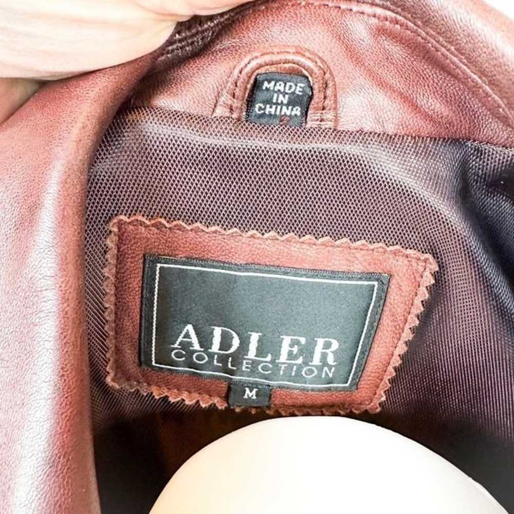 Adler Collection Brown Lambskin Leather Trench Co… - image 11