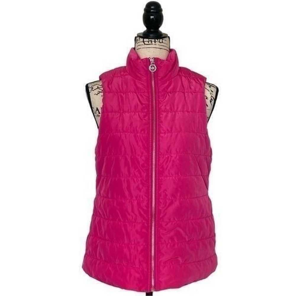 Michael Kors Women's Pink Puffer Quilted Sleevele… - image 1