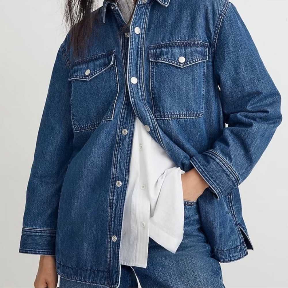 Madewell Women’s Quilted Lined Denim Collared Blu… - image 1