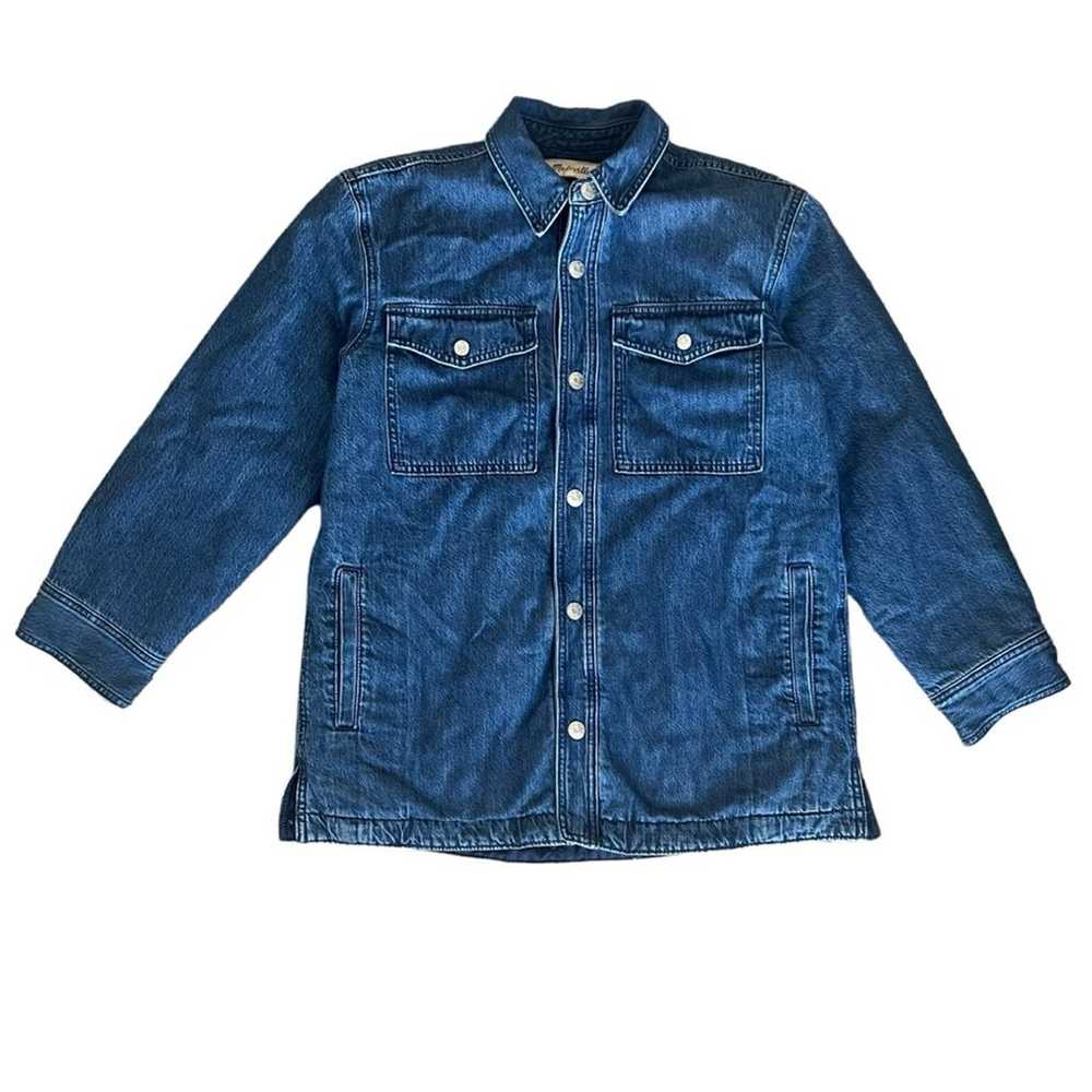 Madewell Women’s Quilted Lined Denim Collared Blu… - image 2