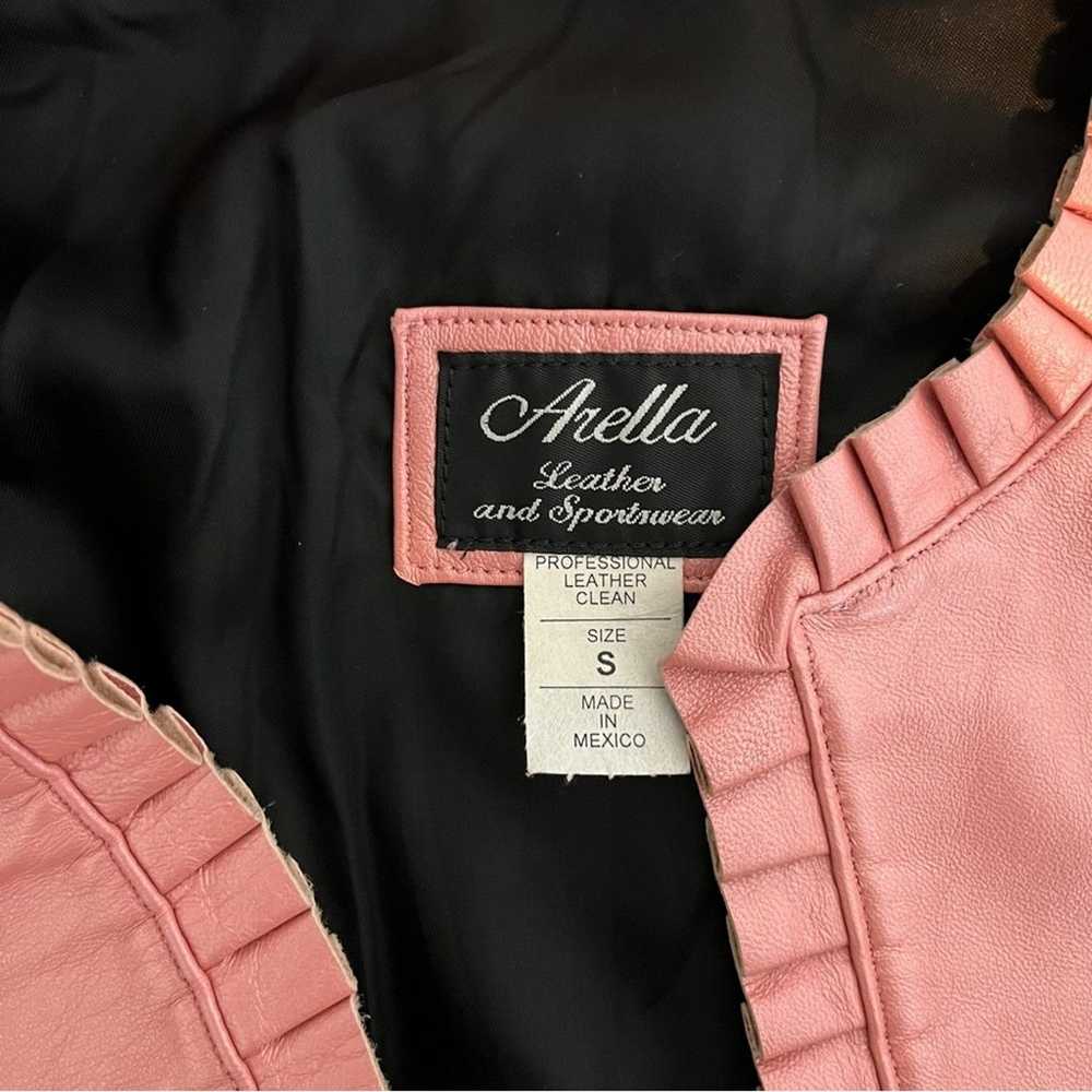 VTG Arella Leather and Sportswear Pink Coral Leat… - image 2