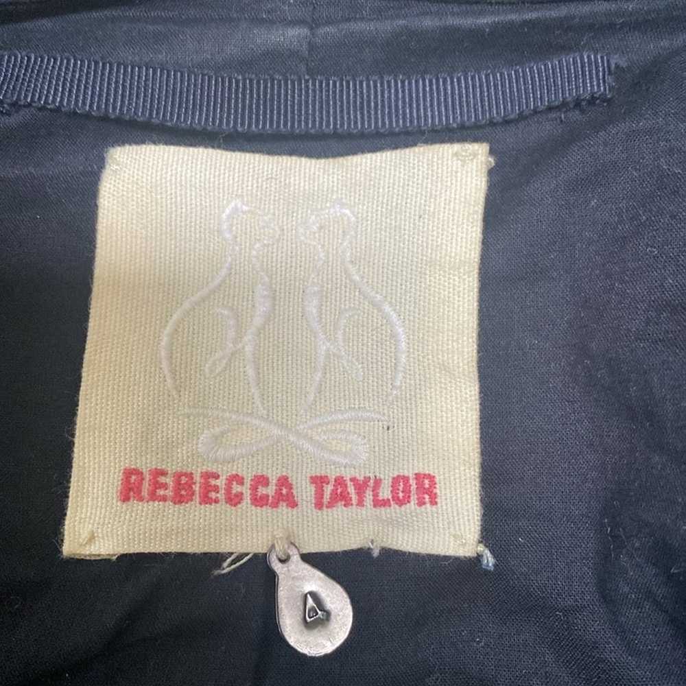 Rebecca Taylor Navy Leather Jacket Size 4 - image 5