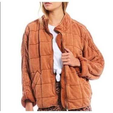 Free People XS oversized quilted dolman jacket in… - image 1