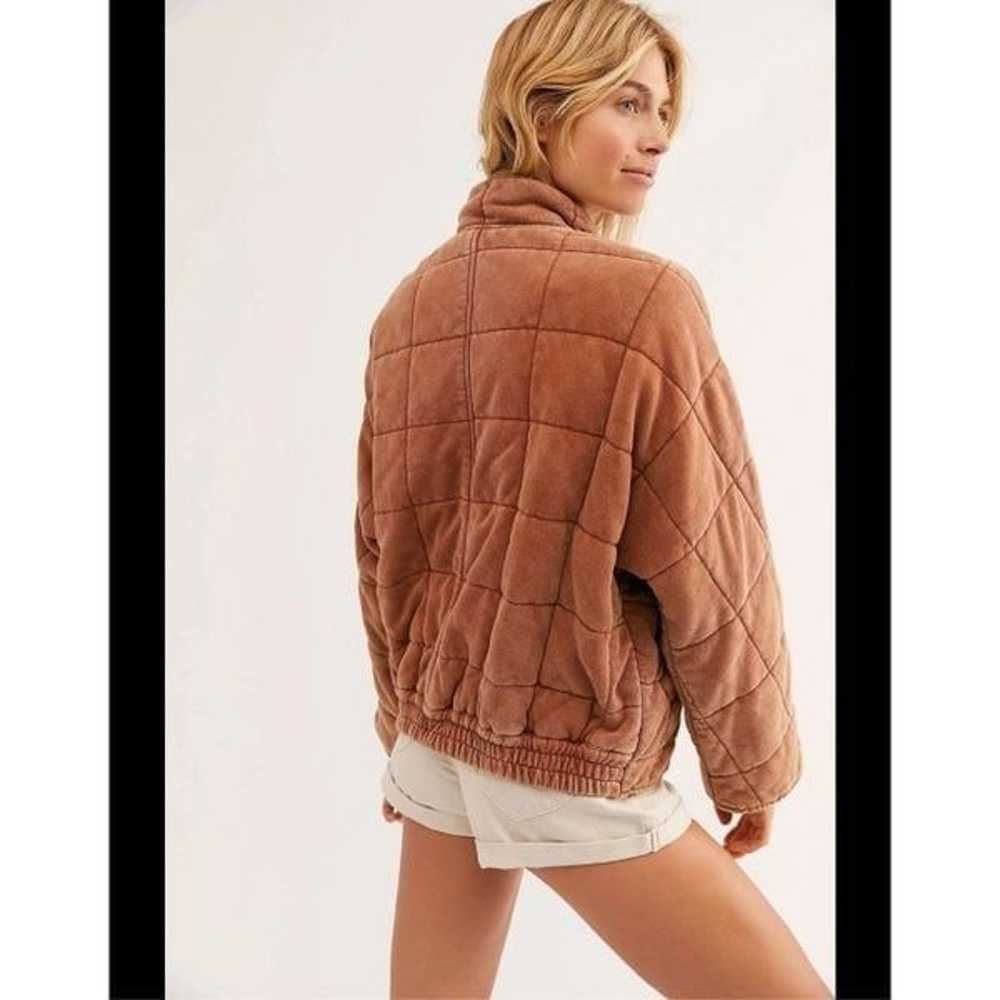 Free People XS oversized quilted dolman jacket in… - image 2