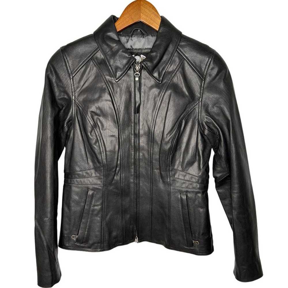 NEW! Harley Davidson Womans S Leather Moto Jacket… - image 2
