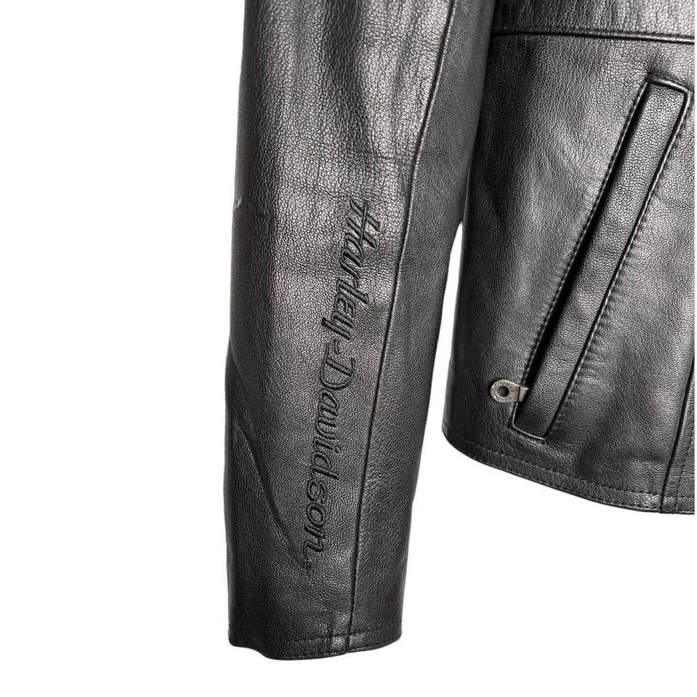 NEW! Harley Davidson Womans S Leather Moto Jacket… - image 4