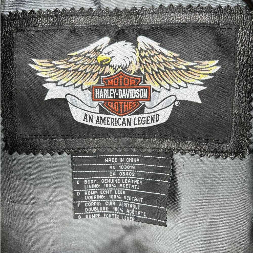 NEW! Harley Davidson Womans S Leather Moto Jacket… - image 6