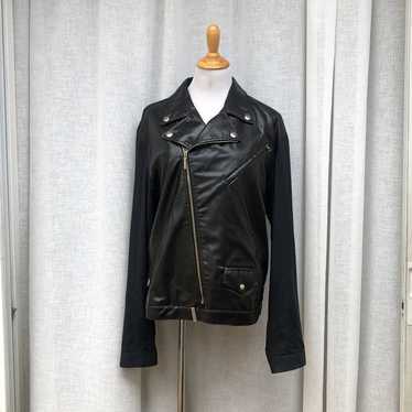 Vintage Moschino Jeans black faux leather biker j… - image 1