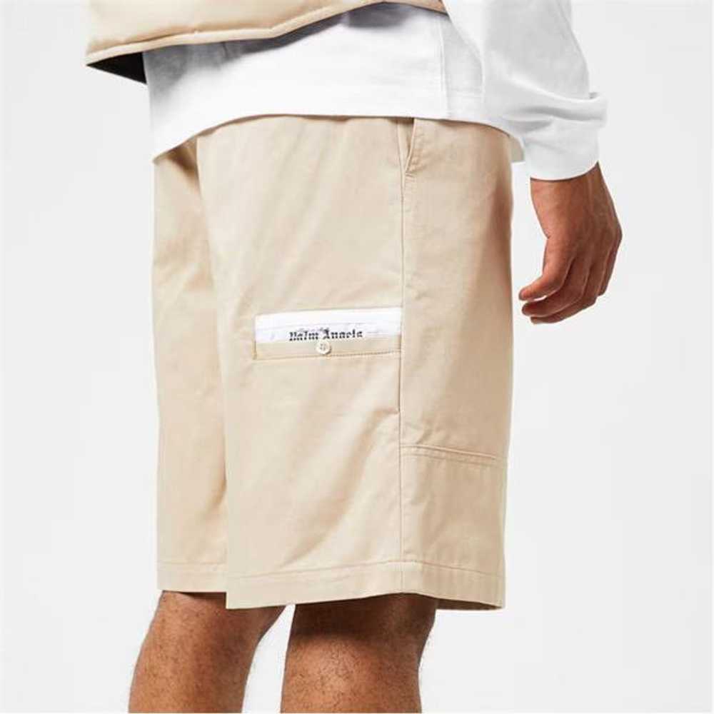 Palm Angels o1g2r1mq0524 Shorts in Beige & White - image 3