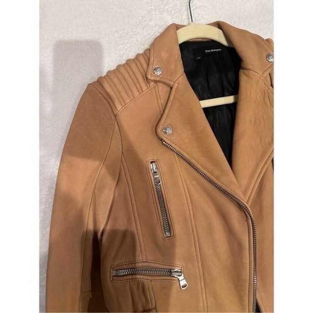 The Kooples tan leather jacket size XS motor jack… - image 3