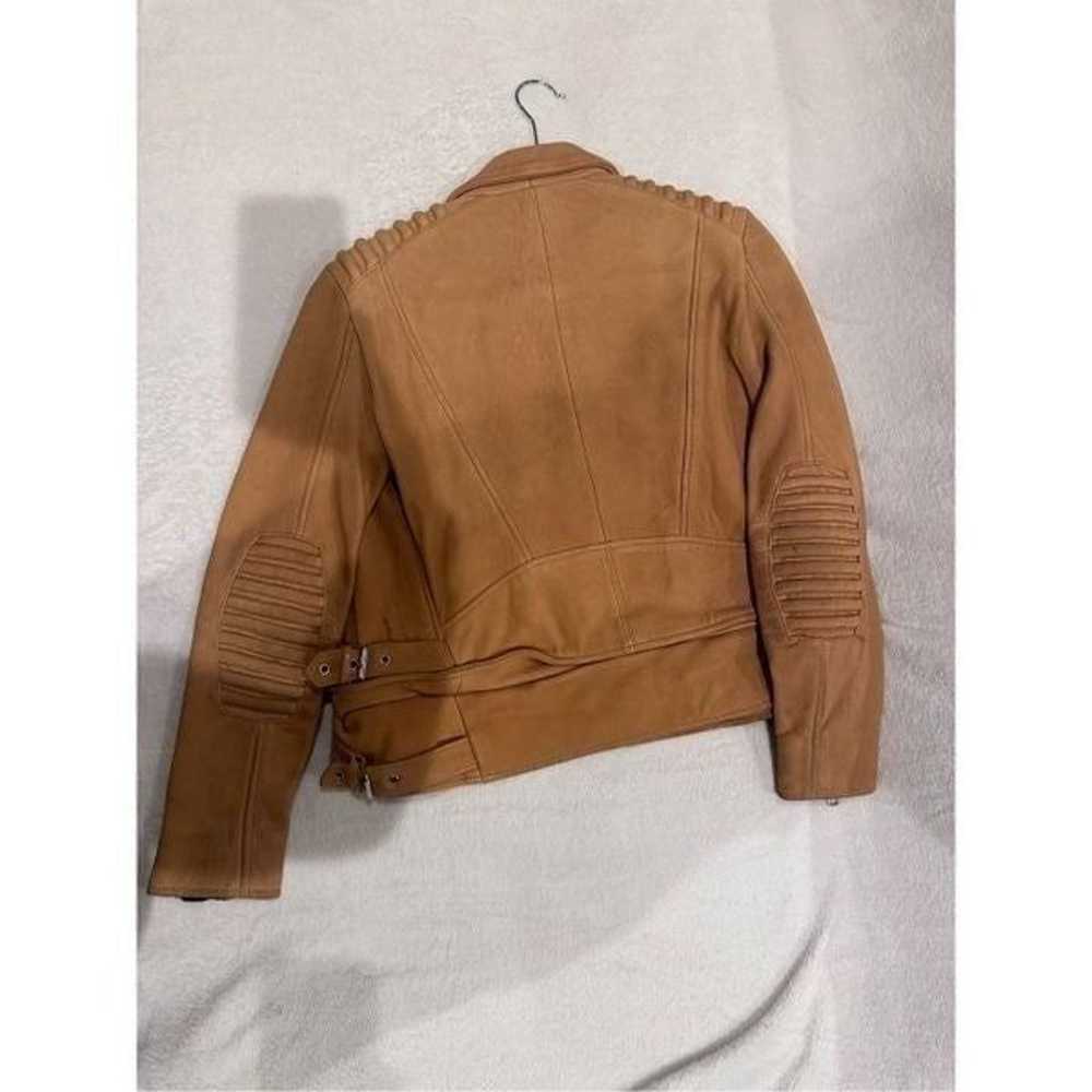 The Kooples tan leather jacket size XS motor jack… - image 6
