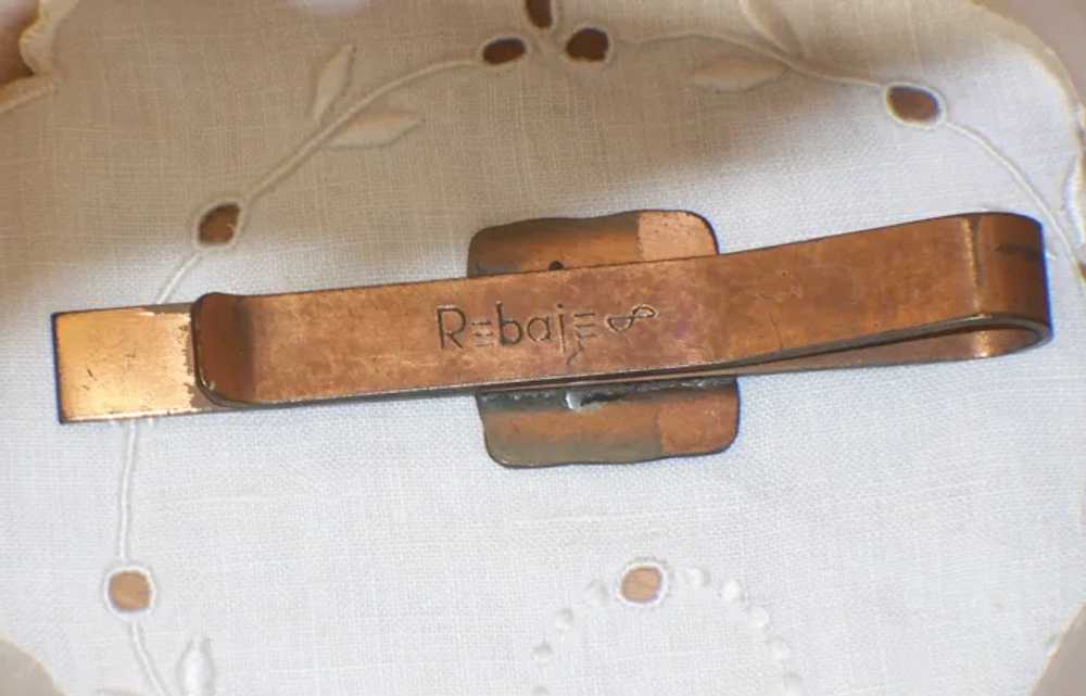 Vintage REBAJES Copper Soldier Tie Bar Mid Centur… - image 11