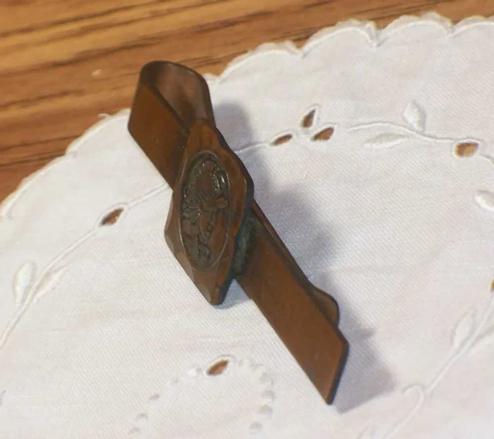 Vintage REBAJES Copper Soldier Tie Bar Mid Centur… - image 5