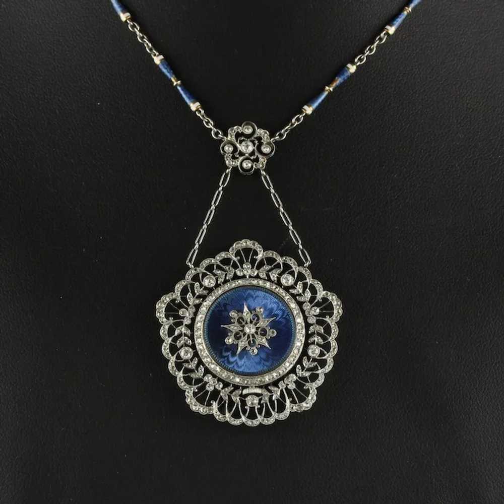 Antique Edwardian Tiffany Co Diamond Enamel Filig… - image 11