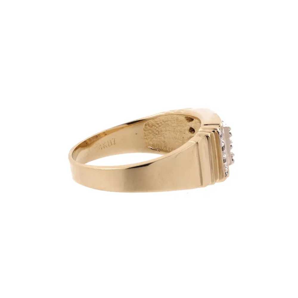 Men's Cluster Diamond Ring 14K Gold 0.30 CTW Size… - image 6