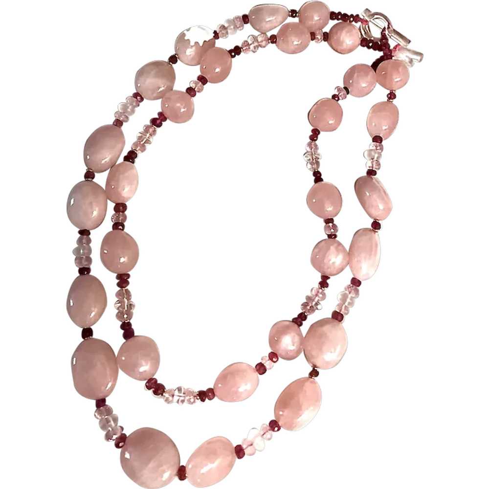 Rose quartz, tourmaline, morganite and rock cryst… - image 1