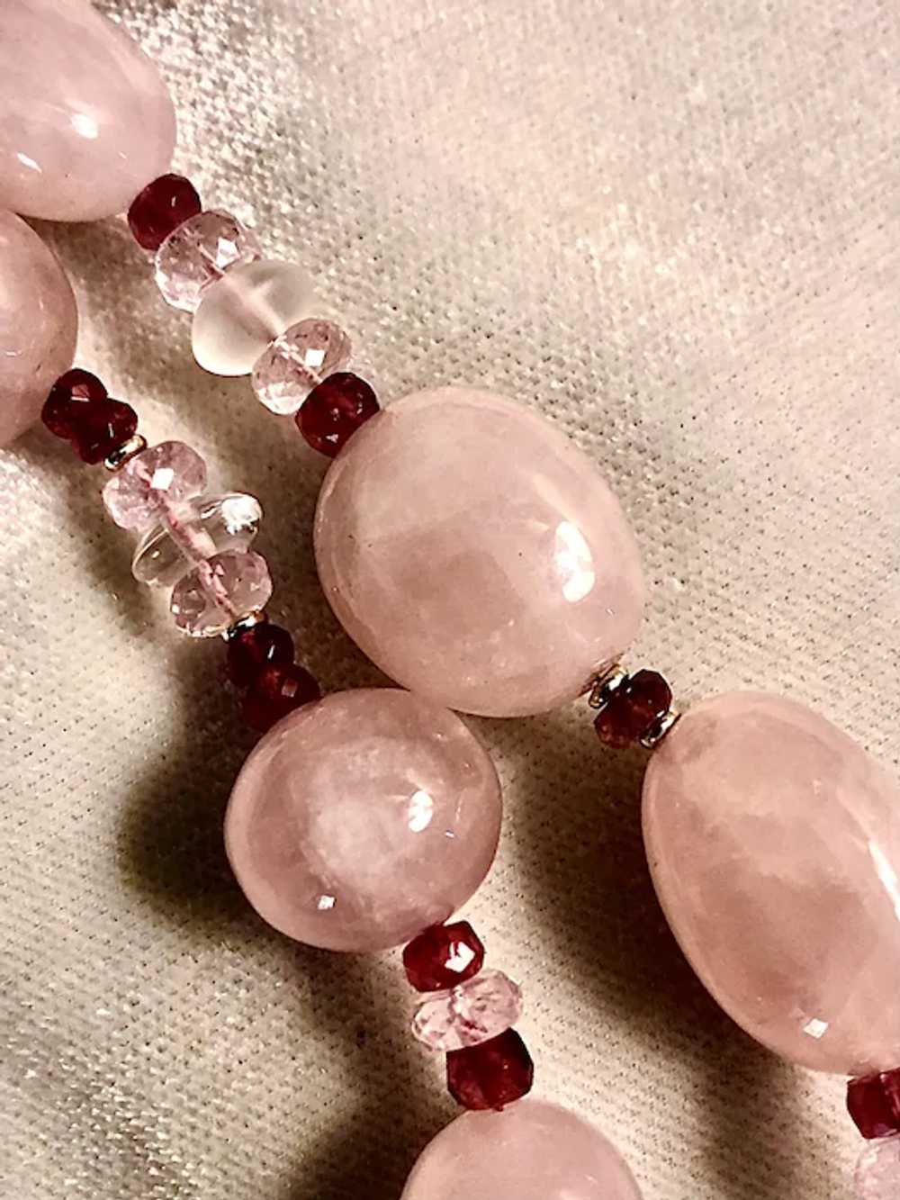 Rose quartz, tourmaline, morganite and rock cryst… - image 4