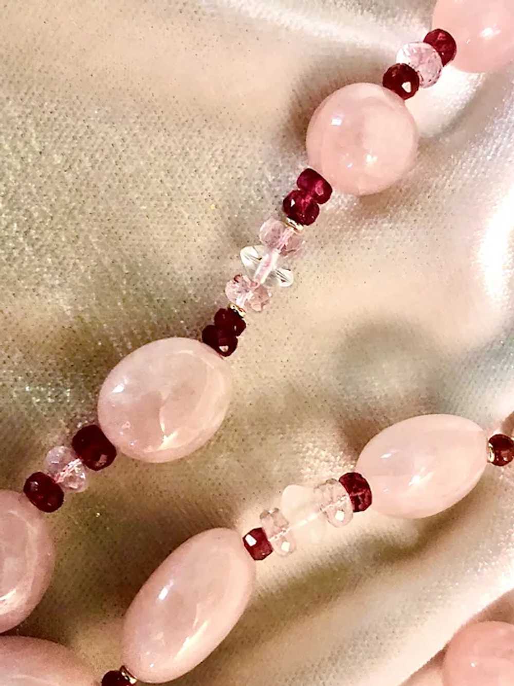 Rose quartz, tourmaline, morganite and rock cryst… - image 6