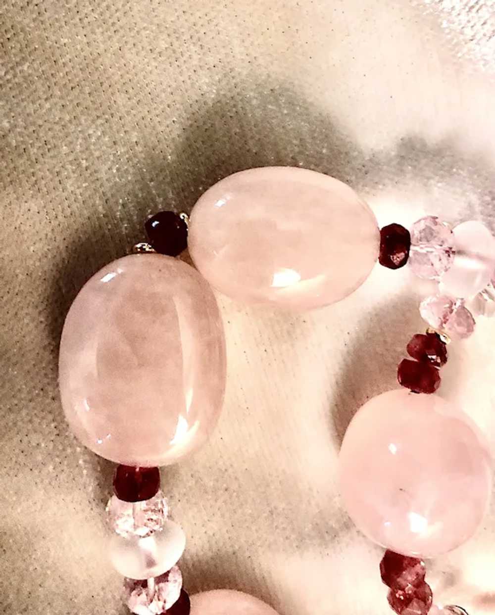 Rose quartz, tourmaline, morganite and rock cryst… - image 7