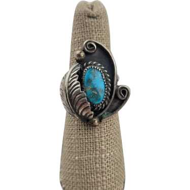 Native American Sterling Silver Turquoise Ring