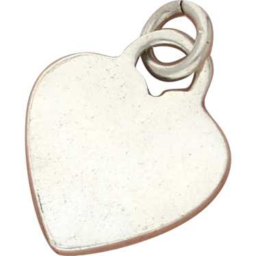 Sterling Silver Vintage Engravable Heart Pendant
