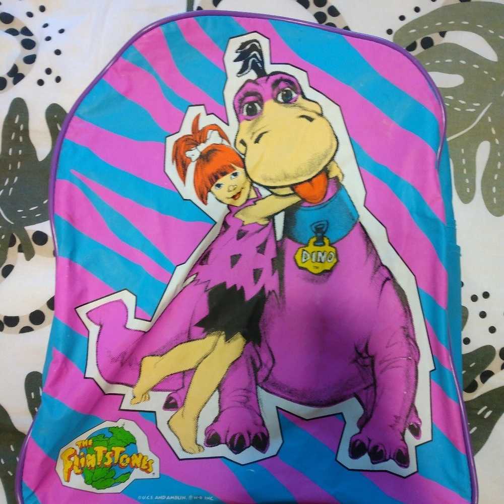 Flintstones Movie Backpack Vintage 1990s - image 1