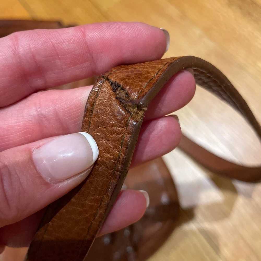 Tano For Barney’s Vintage Brown Leather Shoulder … - image 10