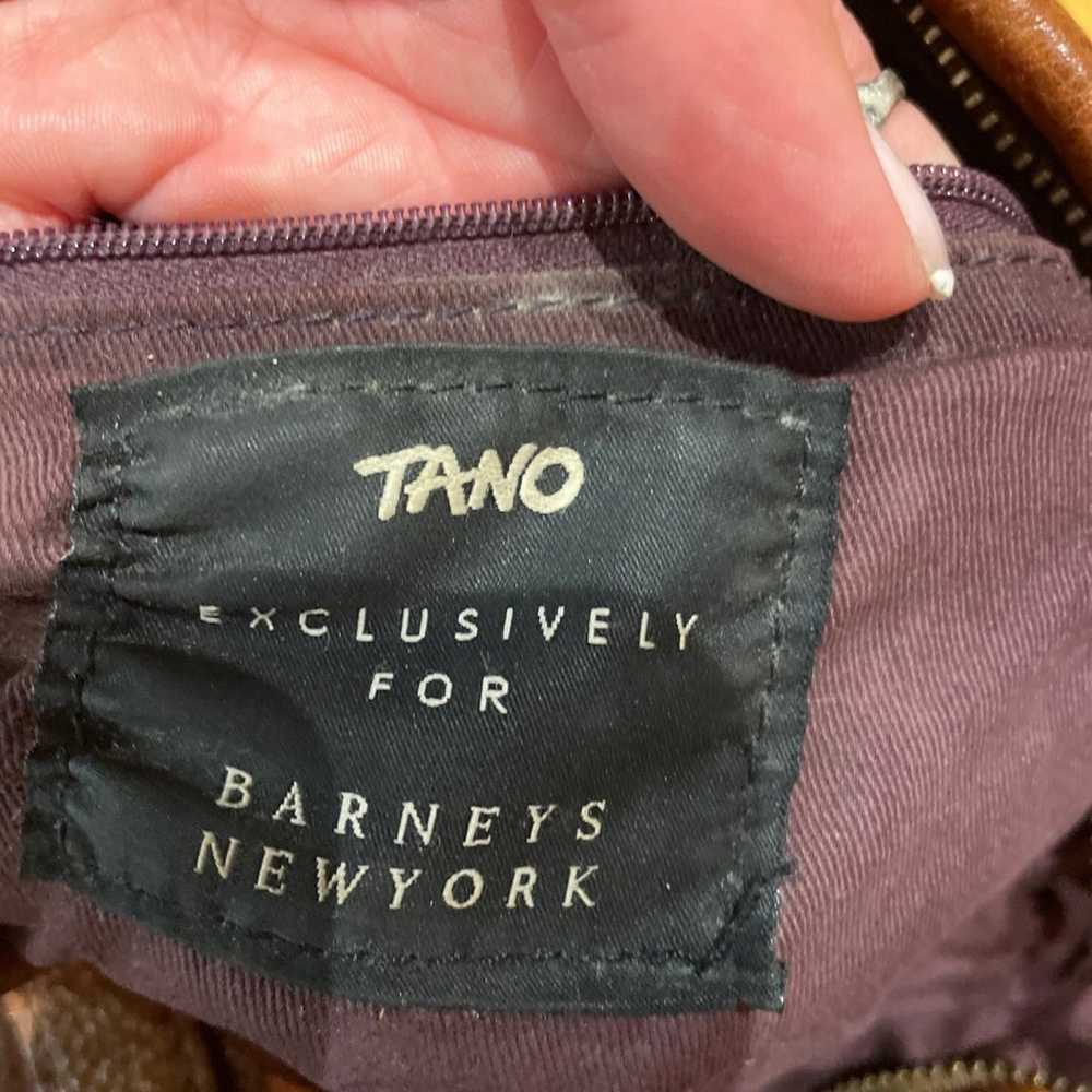 Tano For Barney’s Vintage Brown Leather Shoulder … - image 8