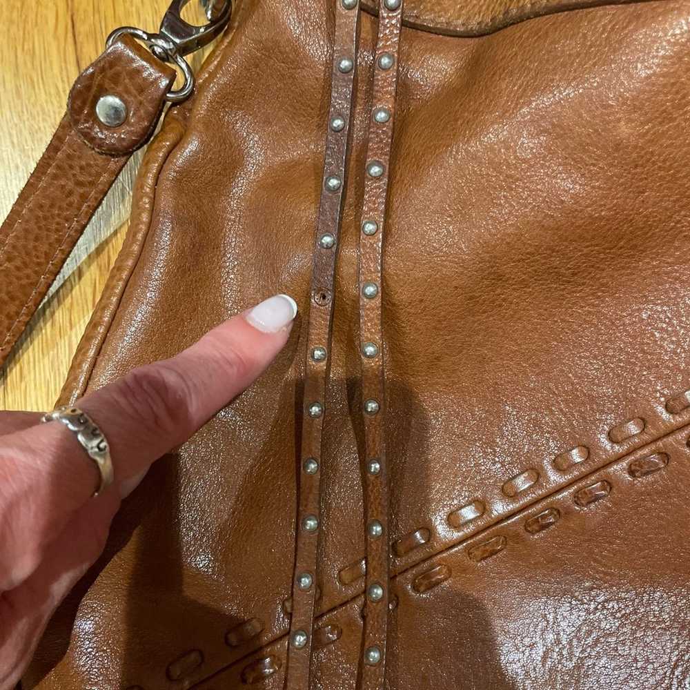 Tano For Barney’s Vintage Brown Leather Shoulder … - image 9