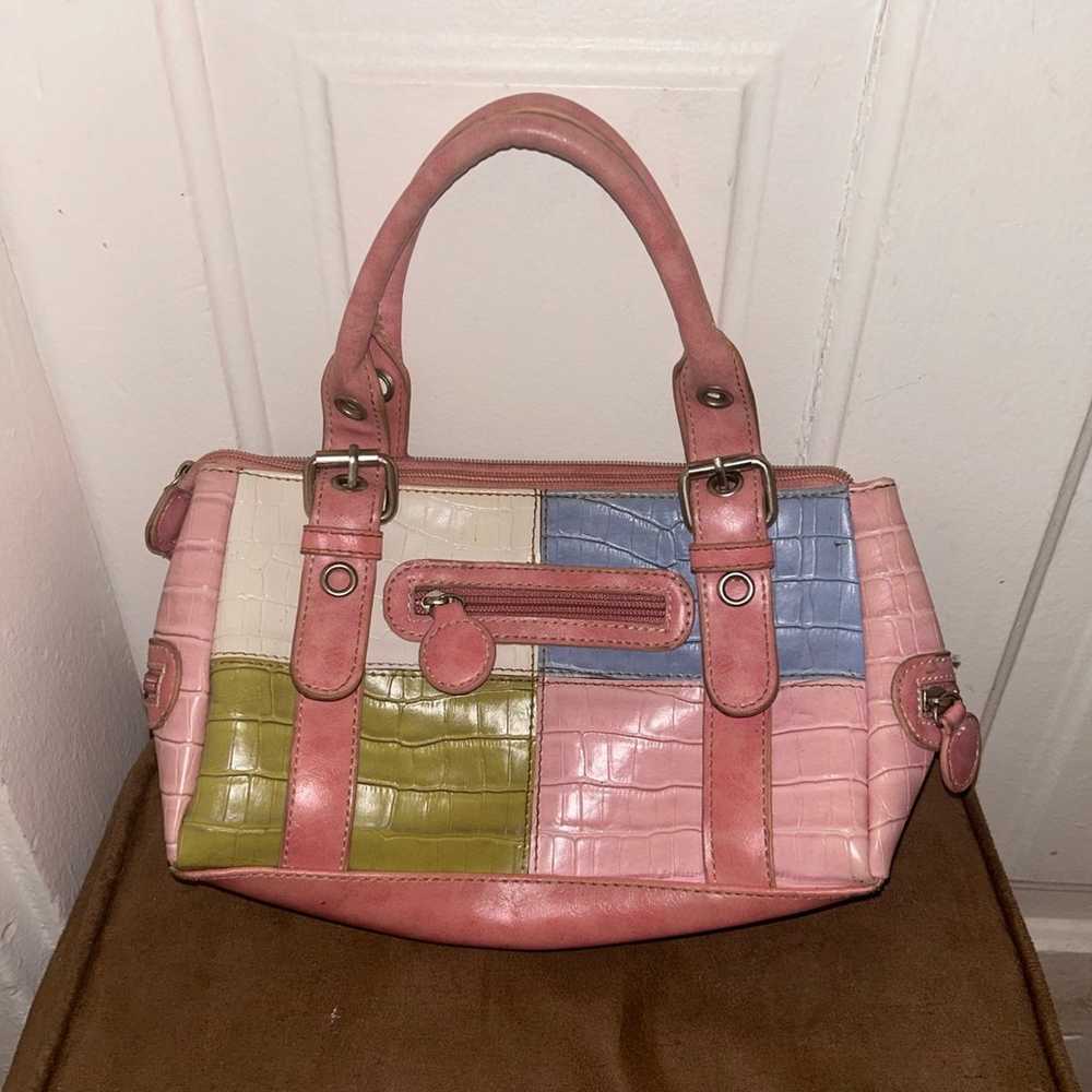 Vintage Prada Milano 1913 Colorblock Handbag - image 2