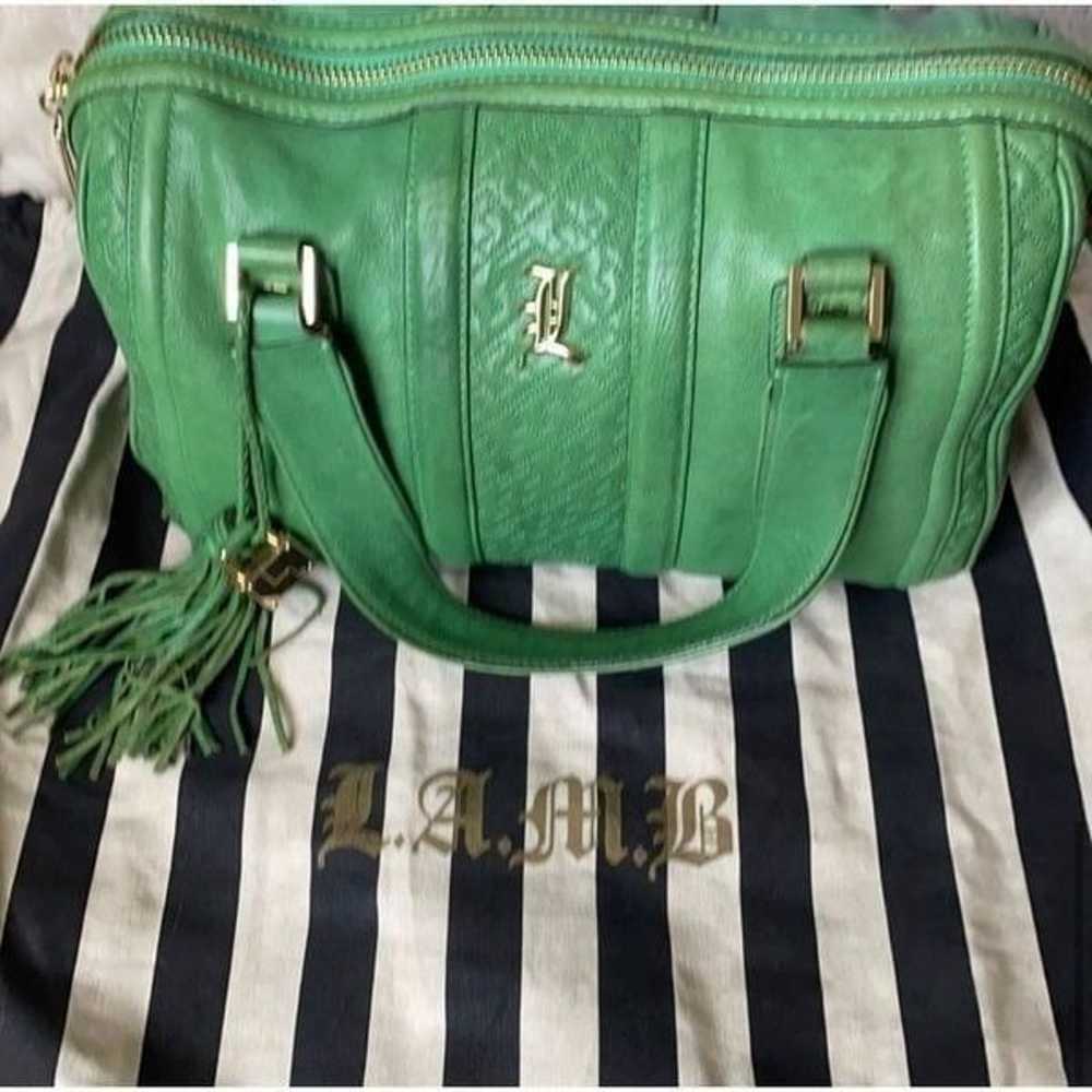 LAMB green purse EUC vintage - image 2