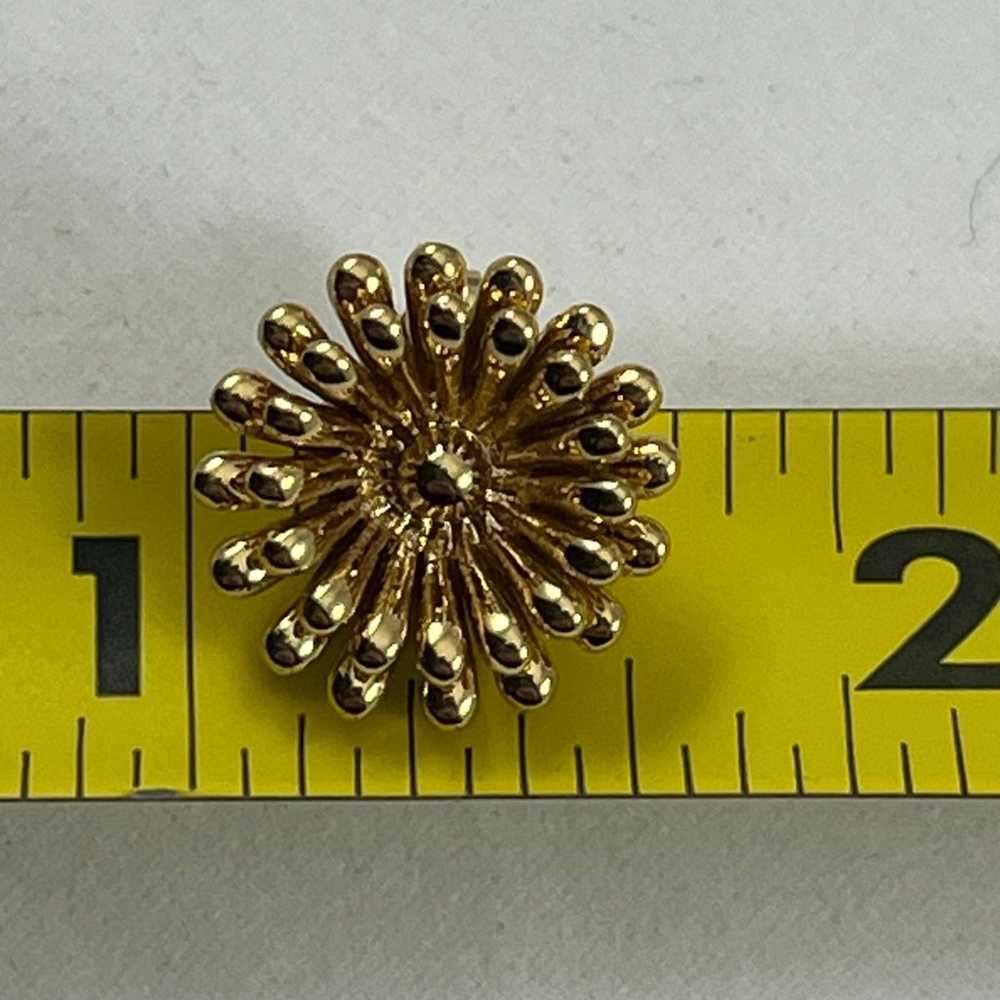 COACH Vintage Flower Gold Tone Floral Stud Earrin… - image 10