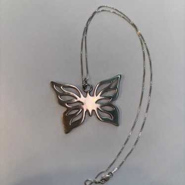 Sterling silver butterfly necklace